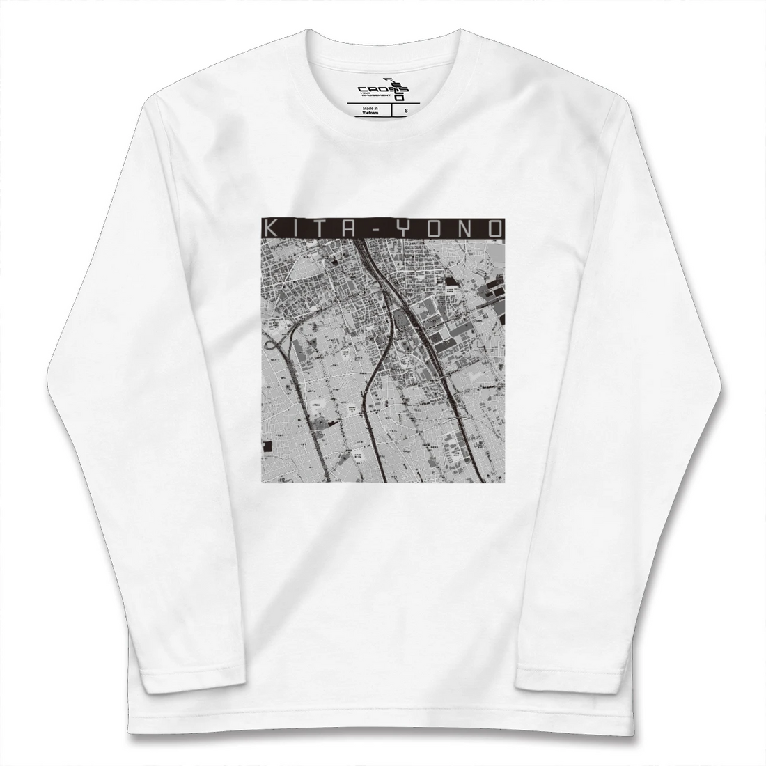 【北与野(埼玉県)】地図柄ロングスリーブTシャツ