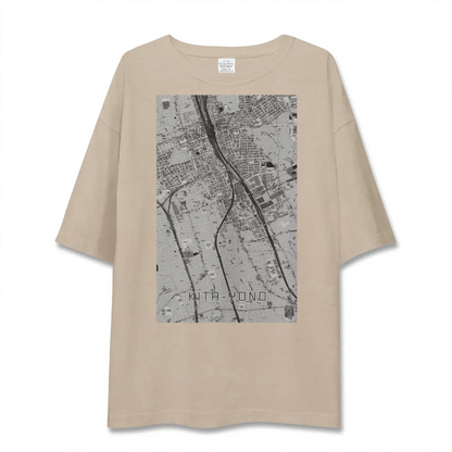 【北与野（埼玉県）】地図柄ビッグシルエットTシャツ