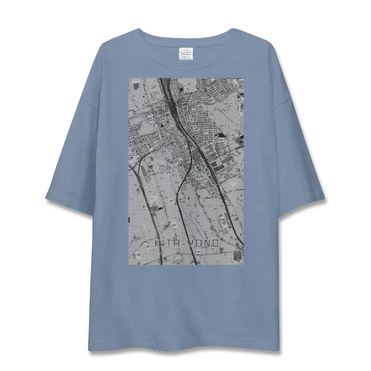 【北与野（埼玉県）】地図柄ビッグシルエットTシャツ