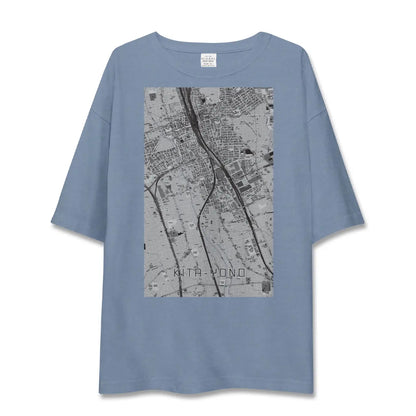 【北与野（埼玉県）】地図柄ビッグシルエットTシャツ