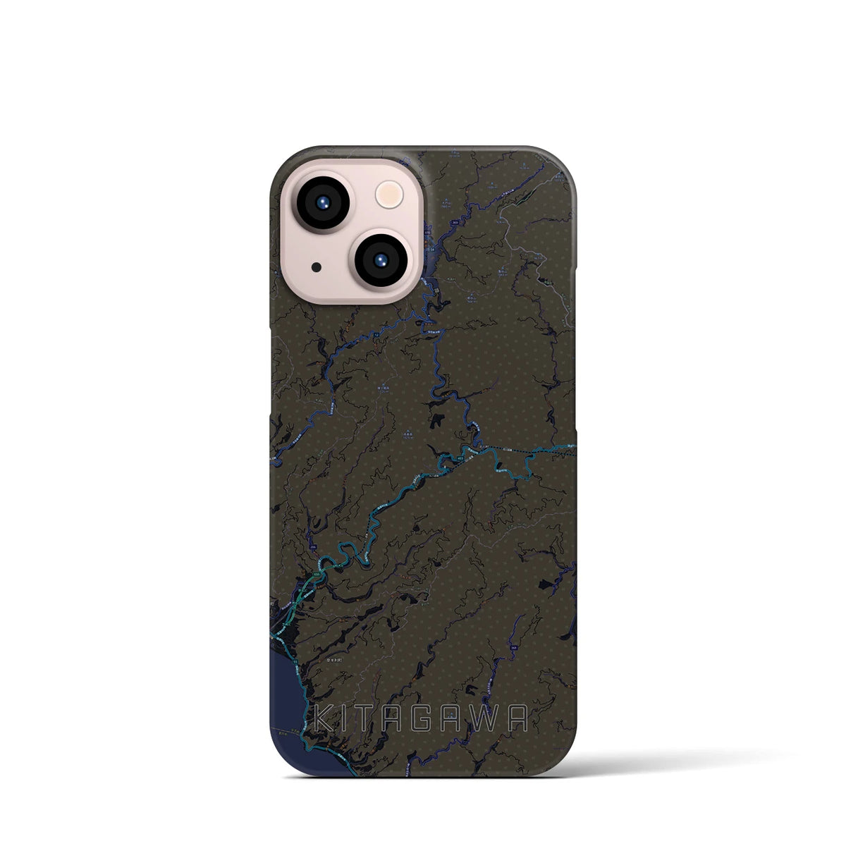 【北川（高知県）】地図柄iPhoneケース（バックカバータイプ）
