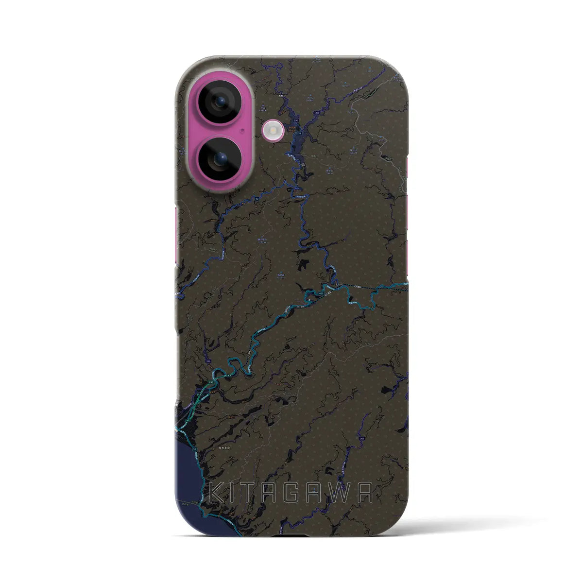 【北川（高知県）】地図柄iPhoneケース（バックカバータイプ）