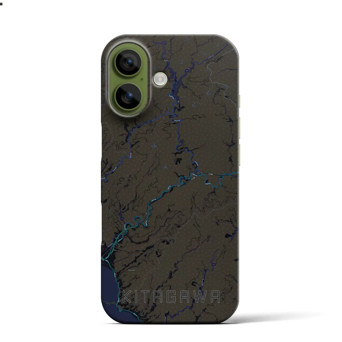 【北川（高知県）】地図柄iPhoneケース（バックカバータイプ）