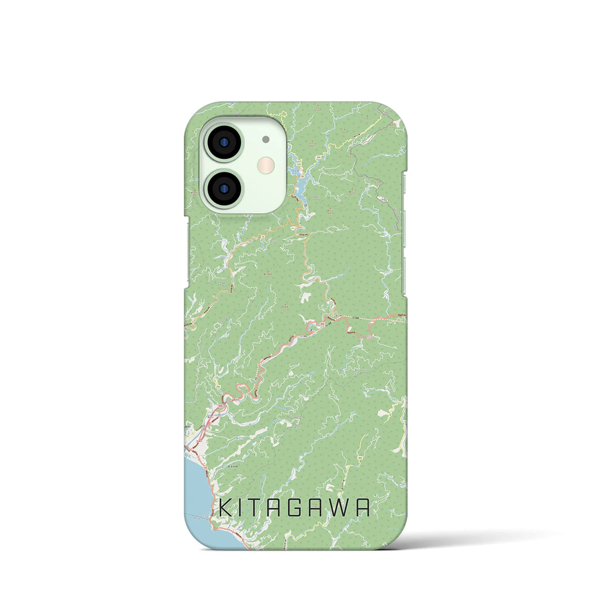 【北川（高知県）】地図柄iPhoneケース（バックカバータイプ）