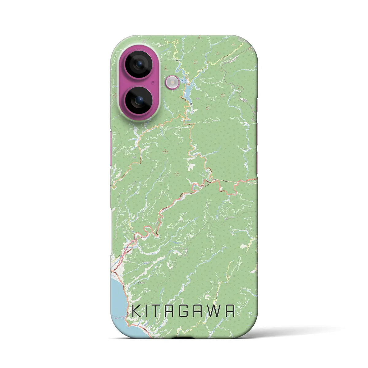 【北川（高知県）】地図柄iPhoneケース（バックカバータイプ）