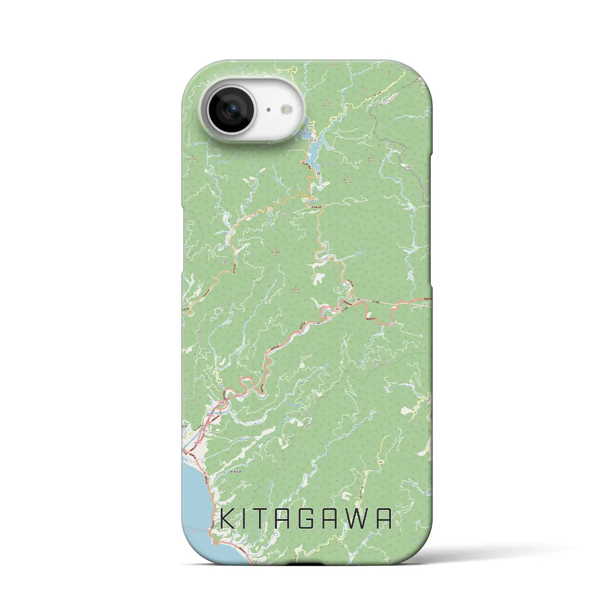 【北川（高知県）】地図柄iPhoneケース（バックカバータイプ）