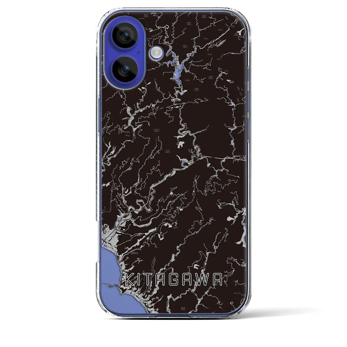 【北川（高知県）】地図柄iPhoneケース（クリアタイプ）