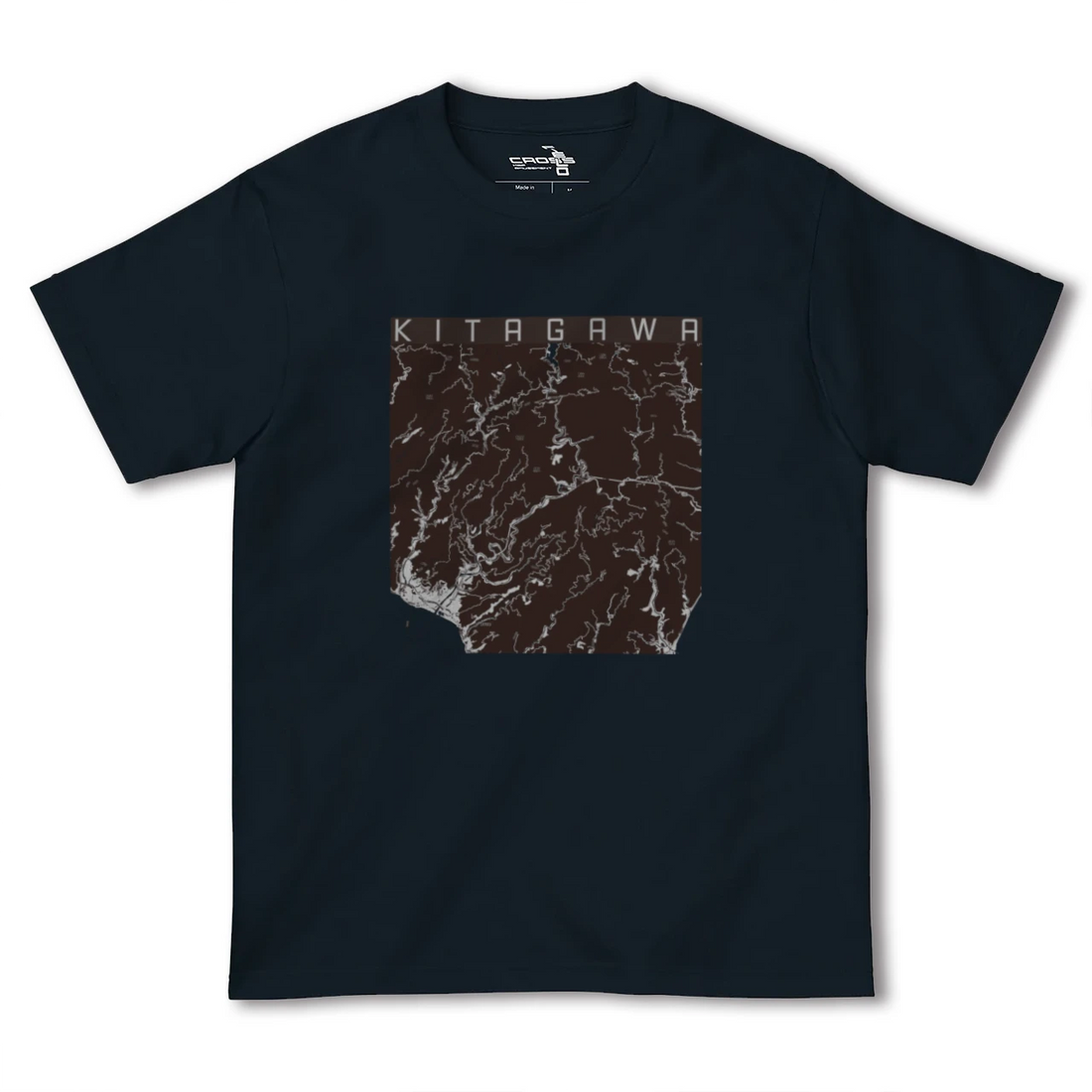 【北川(高知県)】地図柄ヘビーウェイトTシャツ