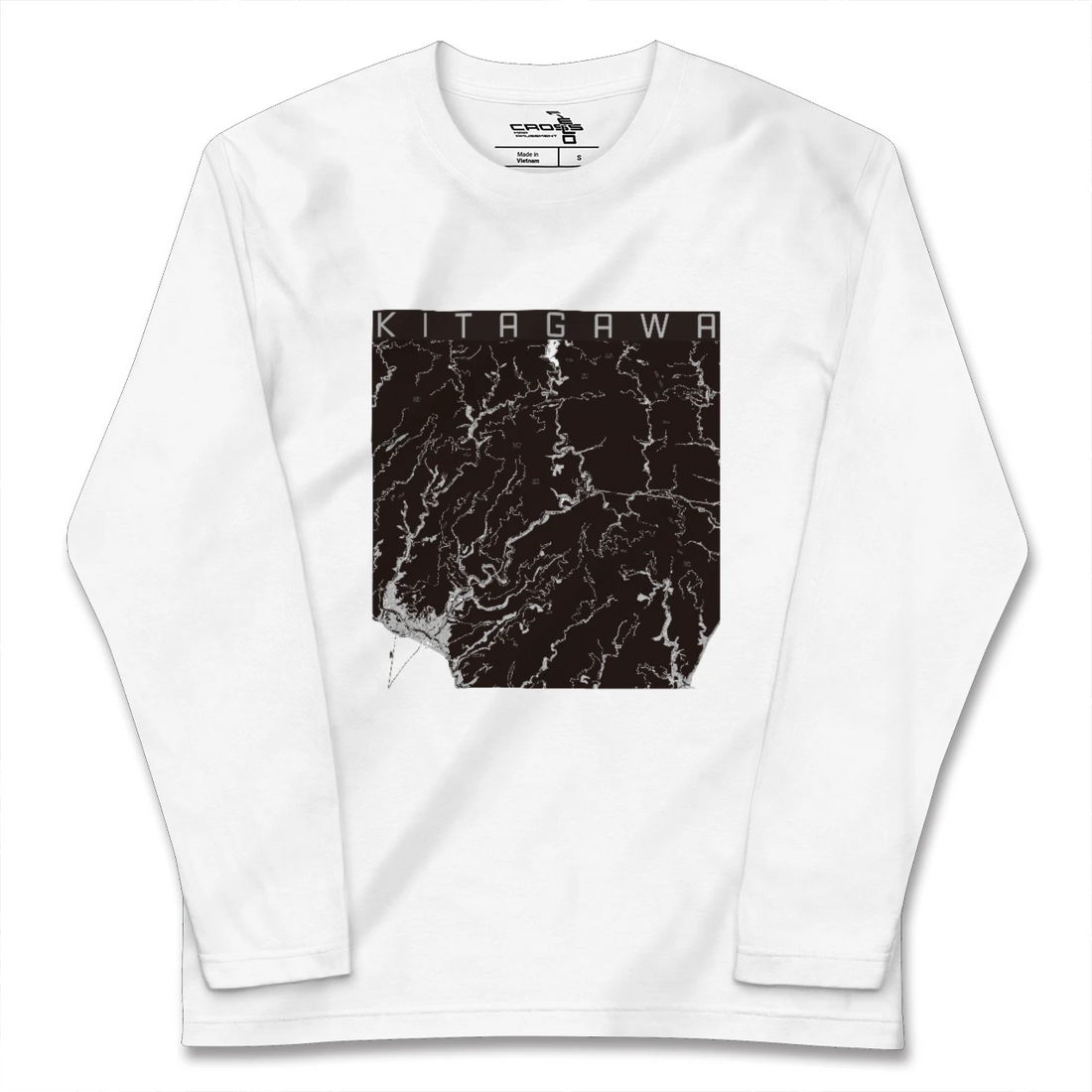 【北川(高知県)】地図柄ロングスリーブTシャツ