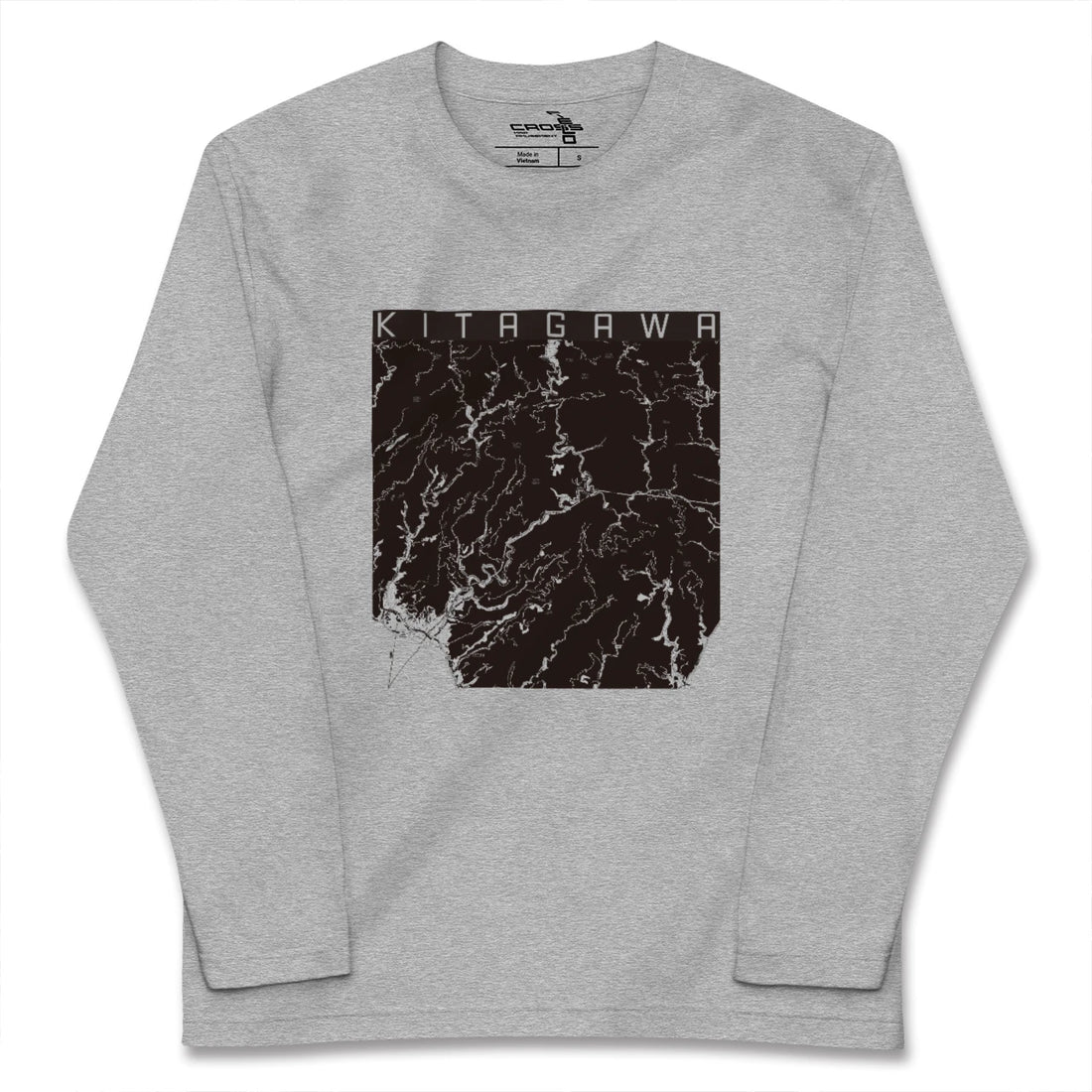 【北川(高知県)】地図柄ロングスリーブTシャツ