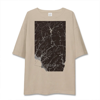 【北川（高知県）】地図柄ビッグシルエットTシャツ