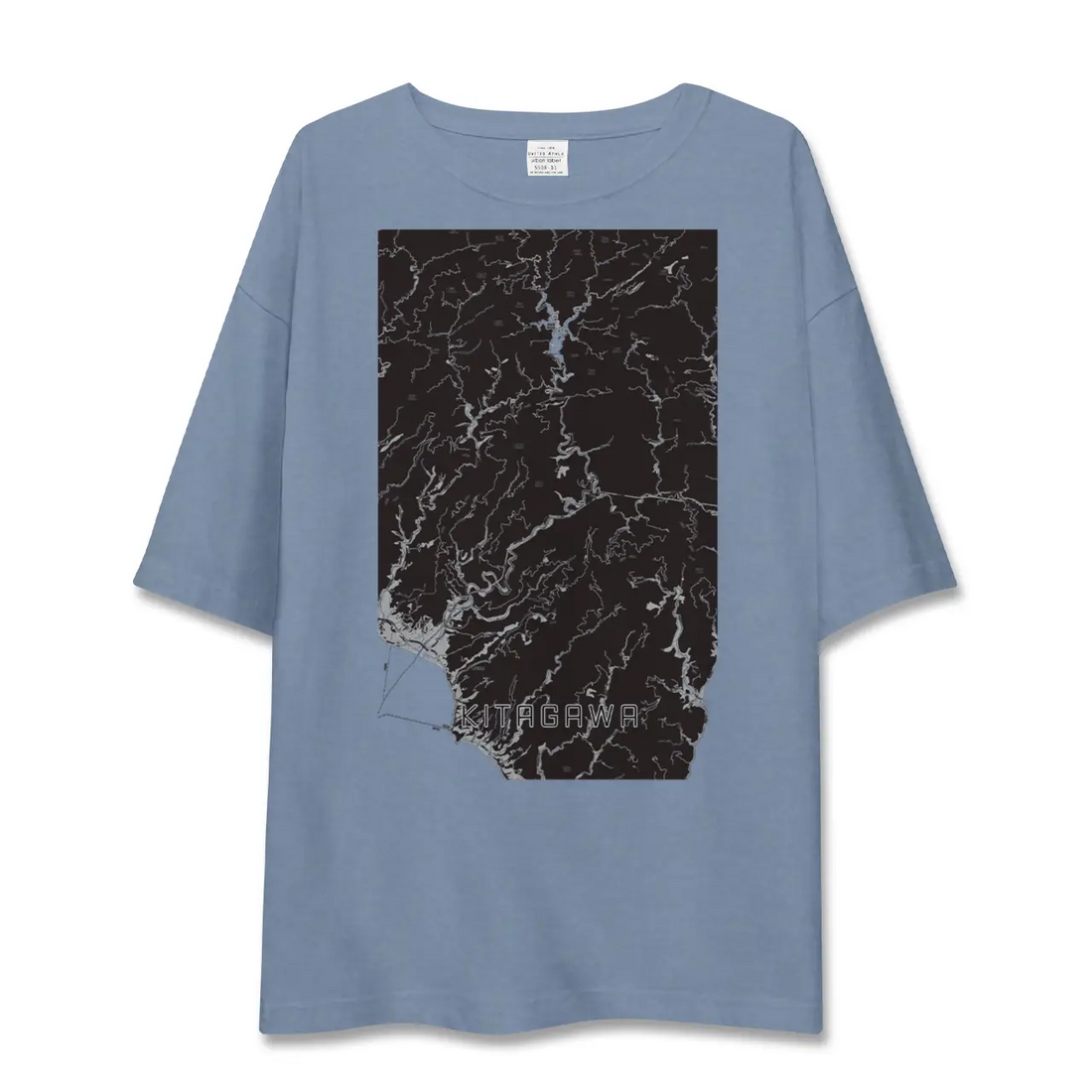【北川（高知県）】地図柄ビッグシルエットTシャツ