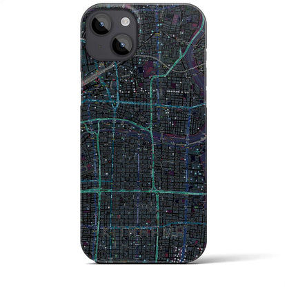 【北浜（大阪府）】地図柄iPhoneケース（バックカバータイプ）