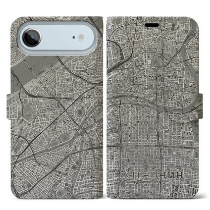 【北浜（大阪府）】地図柄iPhoneケース（手帳タイプ）