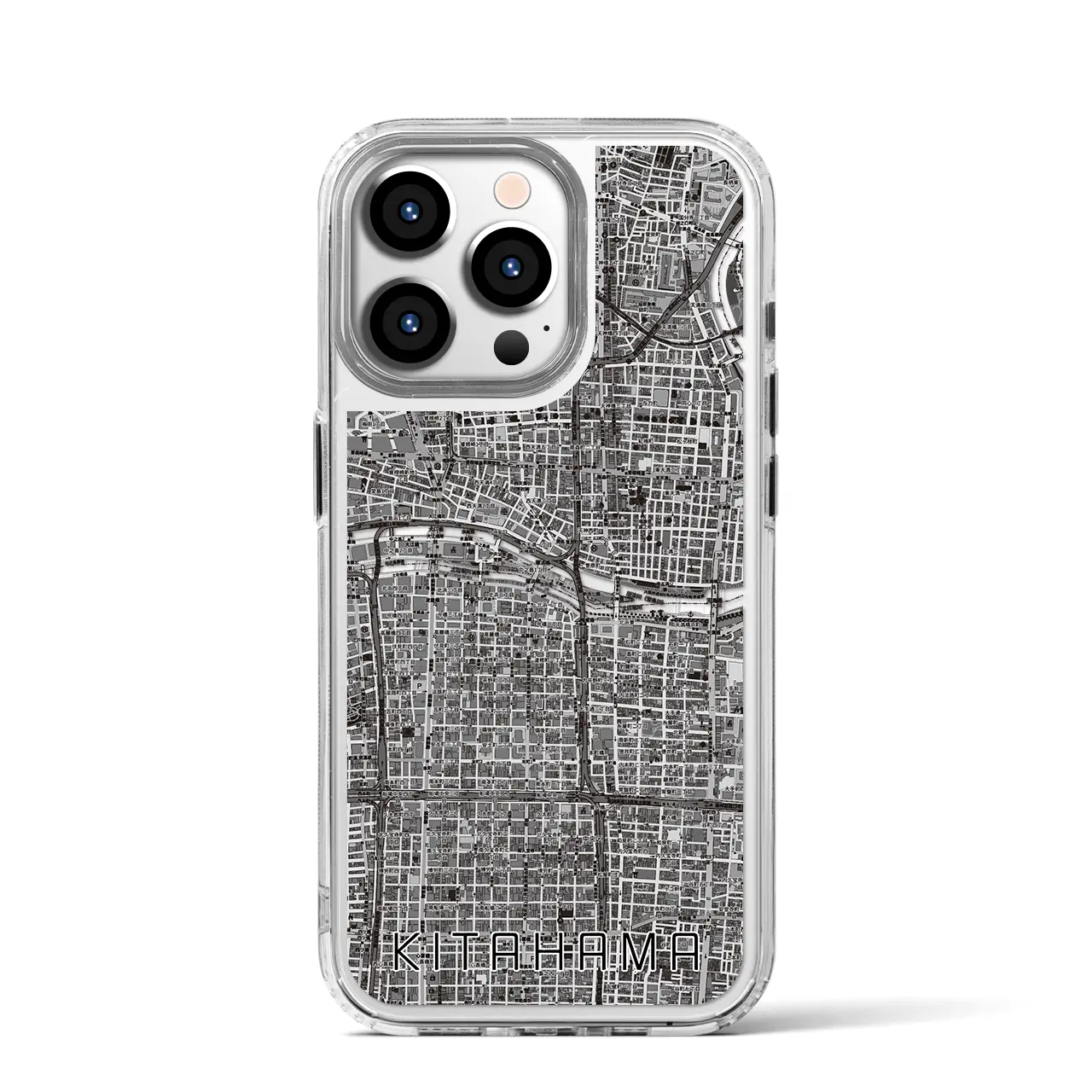 【北浜（大阪府）】地図柄iPhoneケース（MagSafeタイプ）
