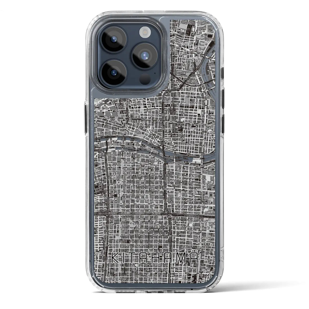 【北浜（大阪府）】地図柄iPhoneケース（MagSafeタイプ）