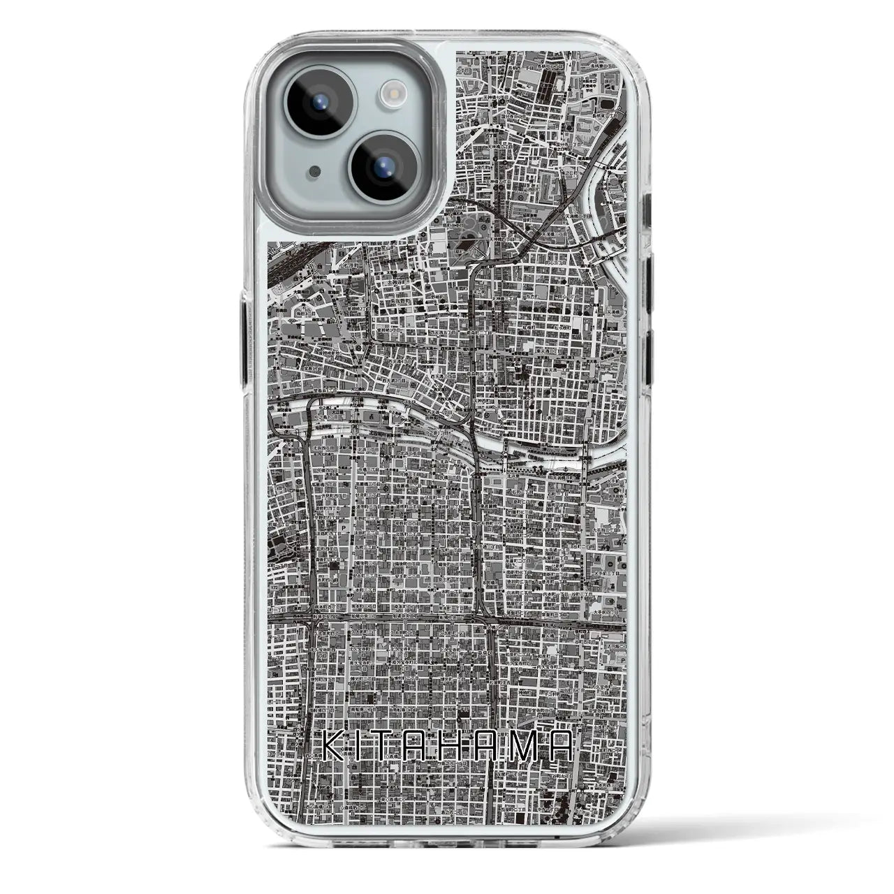 【北浜（大阪府）】地図柄iPhoneケース（MagSafeタイプ）