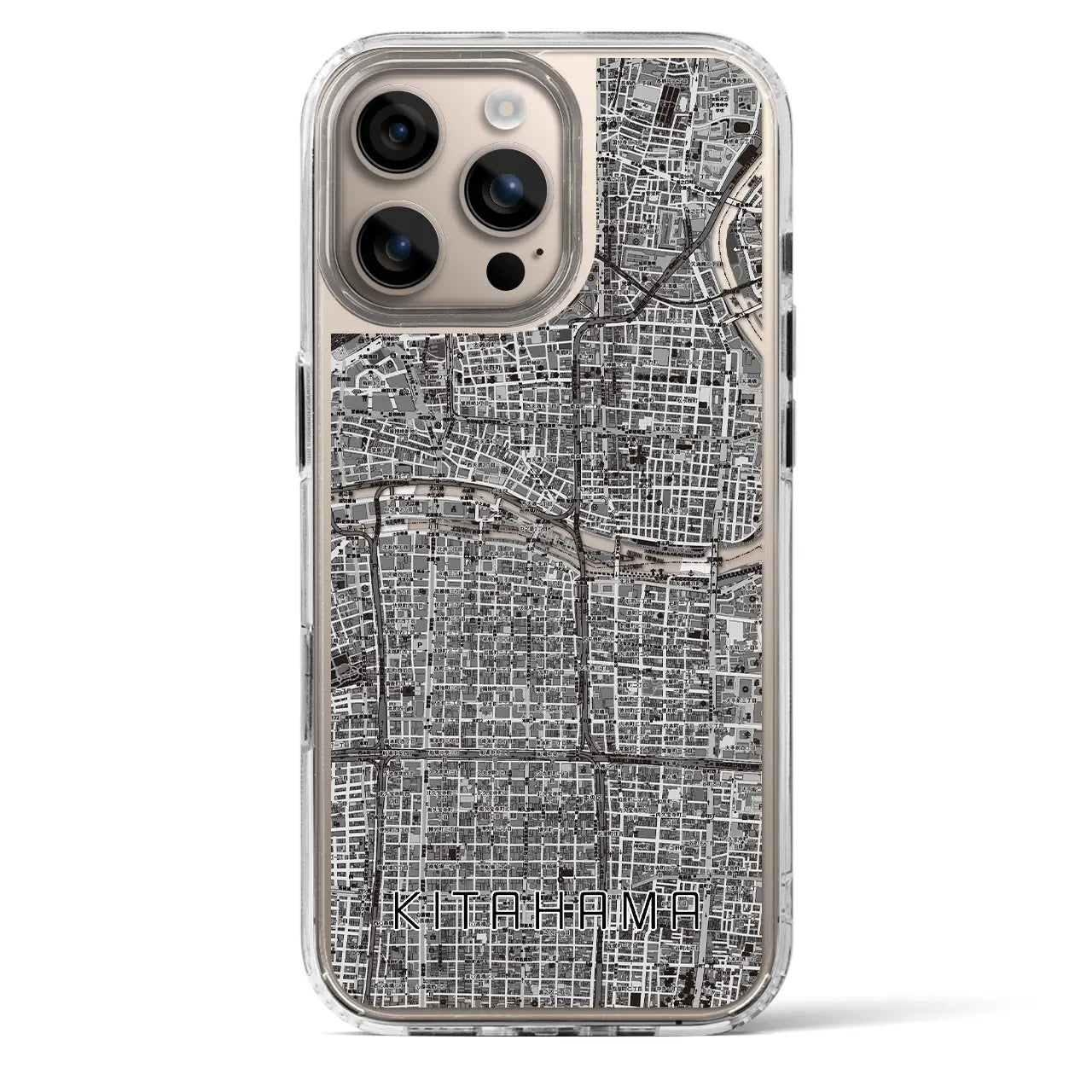【北浜（大阪府）】地図柄iPhoneケース（MagSafeタイプ）