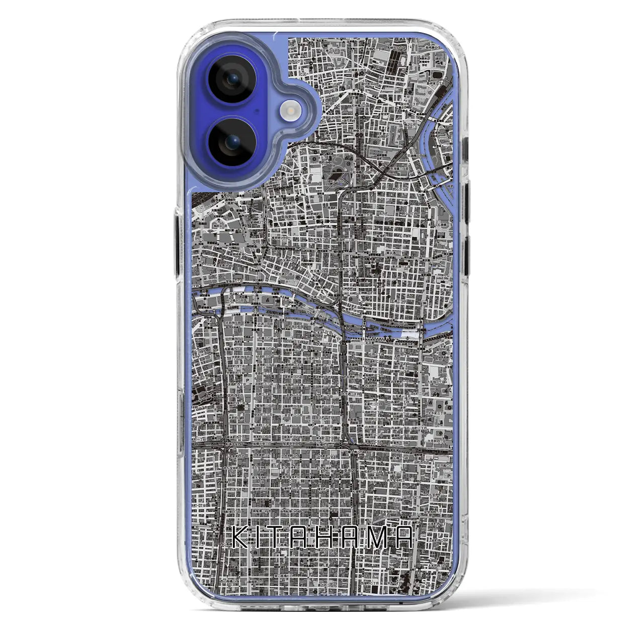 【北浜（大阪府）】地図柄iPhoneケース（MagSafeタイプ）
