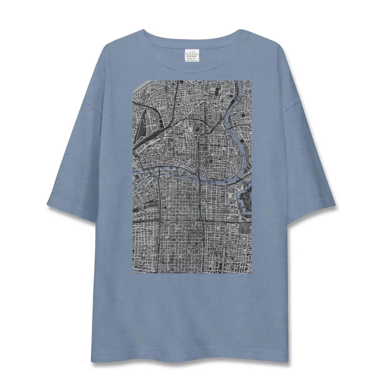 【北浜（大阪府）】地図柄ビッグシルエットTシャツ