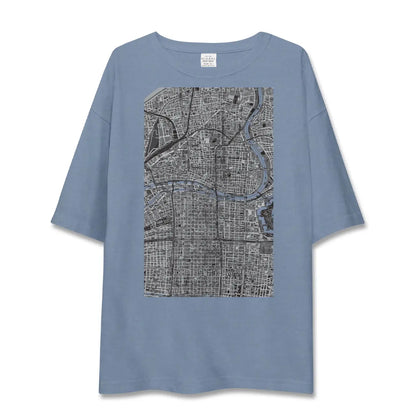 【北浜（大阪府）】地図柄ビッグシルエットTシャツ