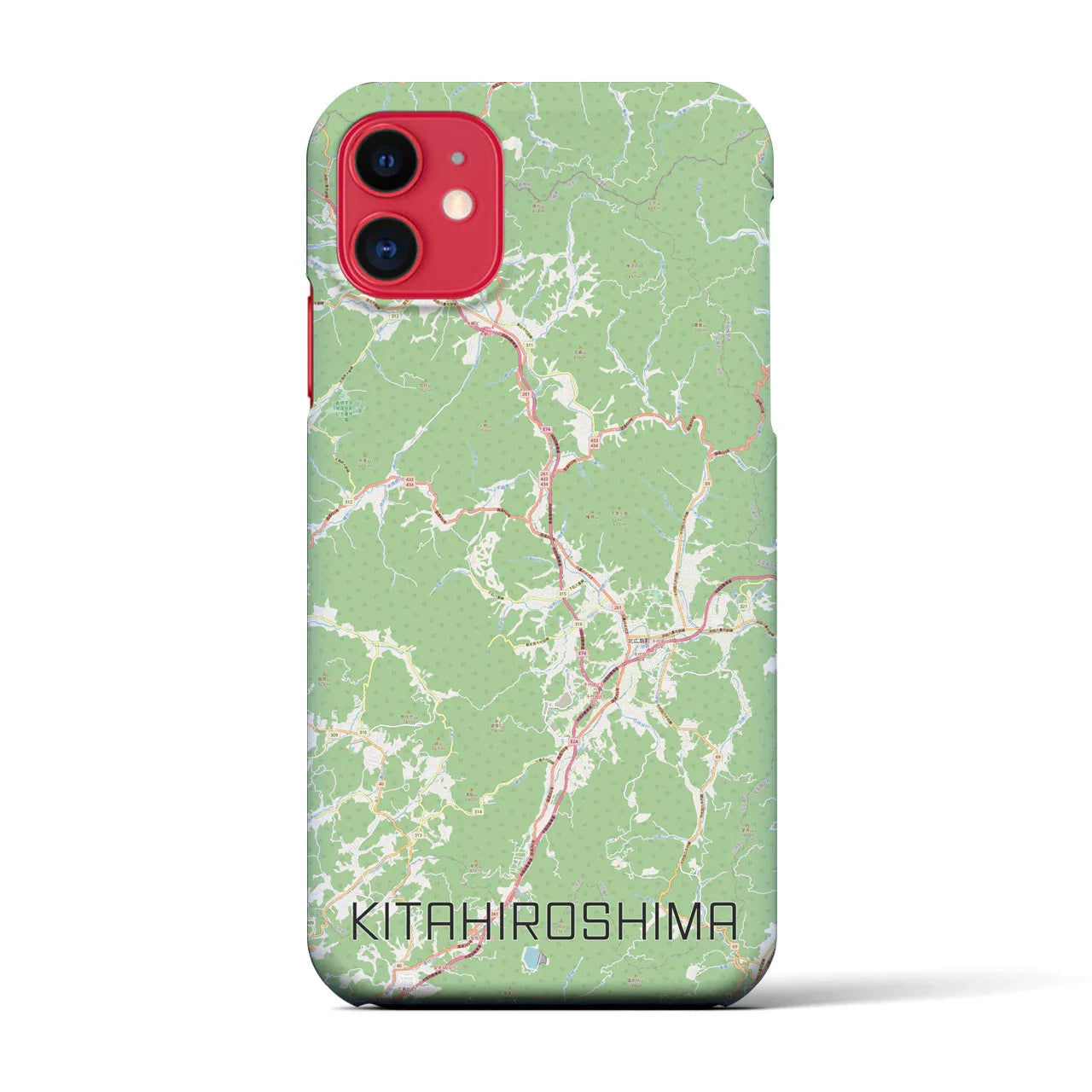 【北広島（広島県）】地図柄iPhoneケース（バックカバータイプ）