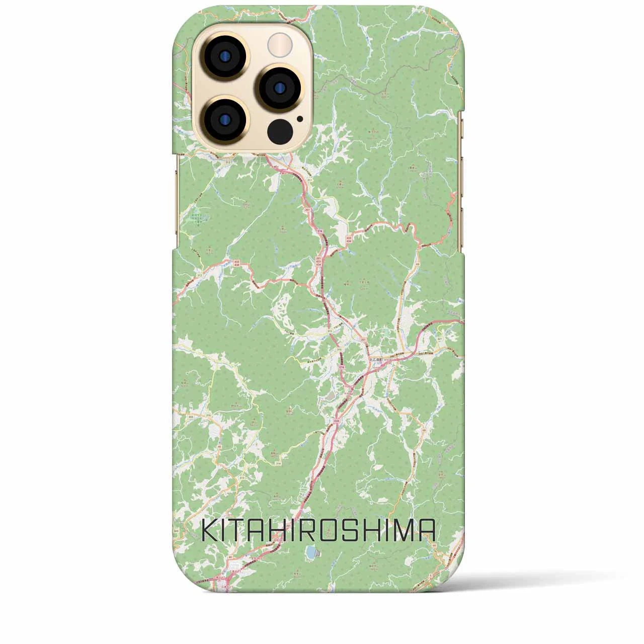 【北広島（広島県）】地図柄iPhoneケース（バックカバータイプ）