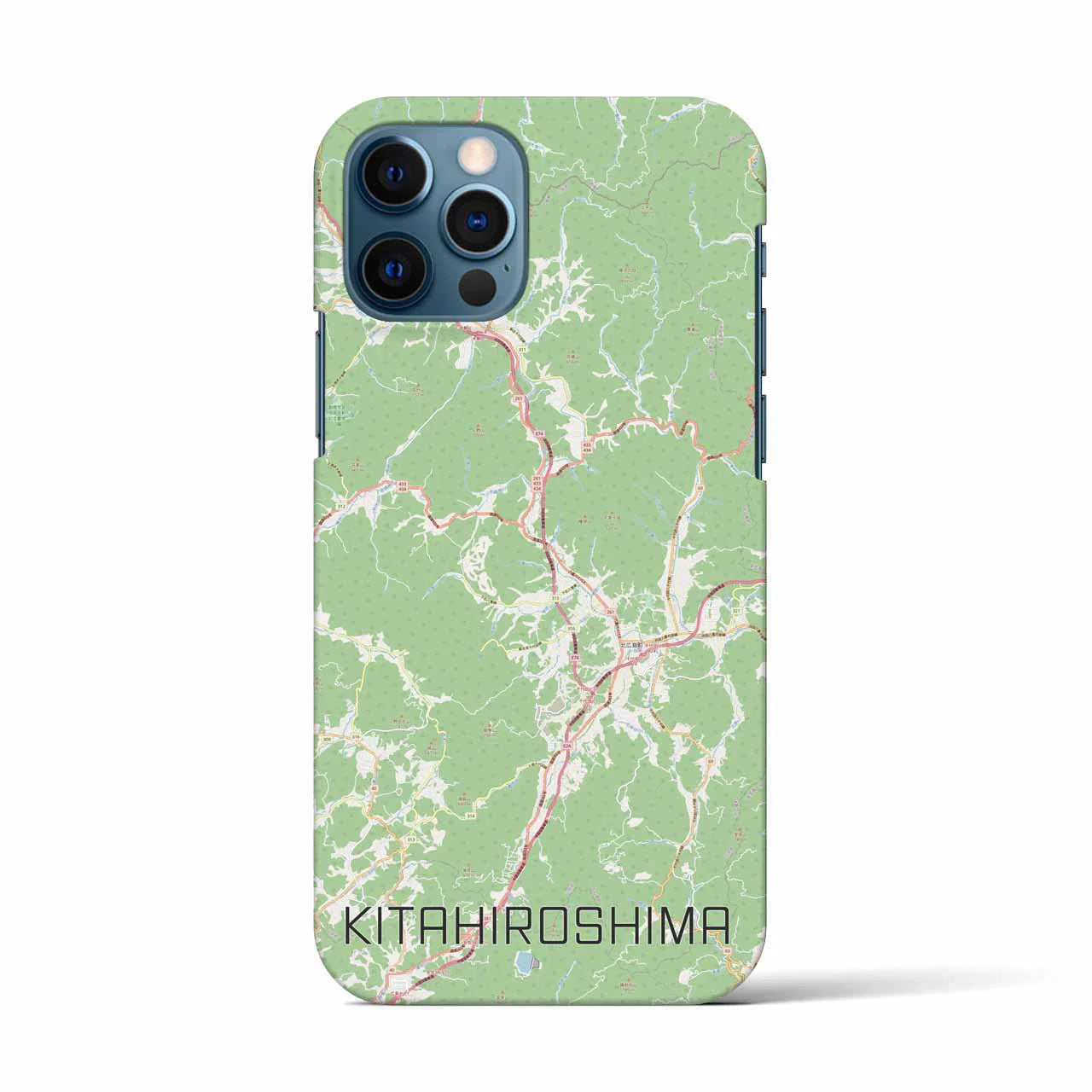 【北広島（広島県）】地図柄iPhoneケース（バックカバータイプ）