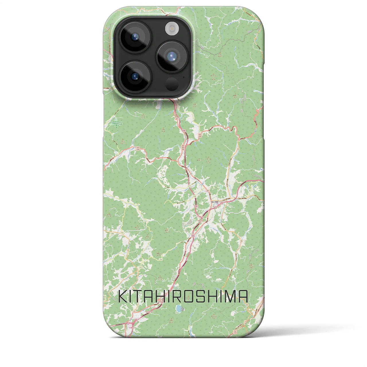 【北広島（広島県）】地図柄iPhoneケース（バックカバータイプ）