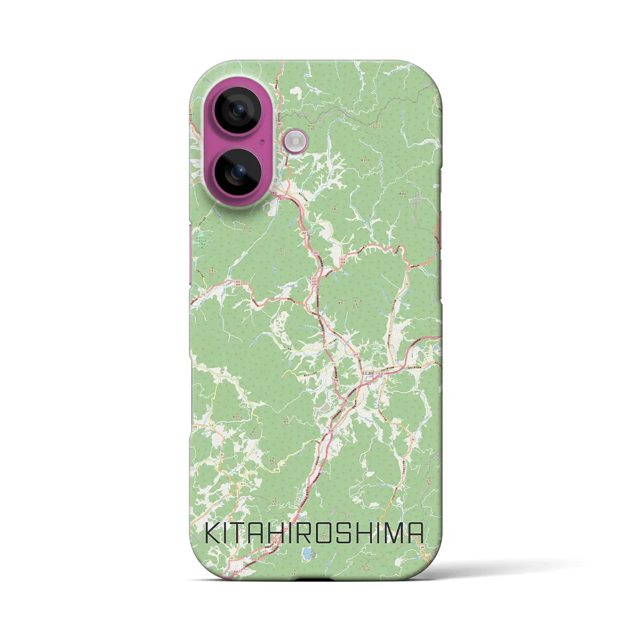 【北広島（広島県）】地図柄iPhoneケース（バックカバータイプ）