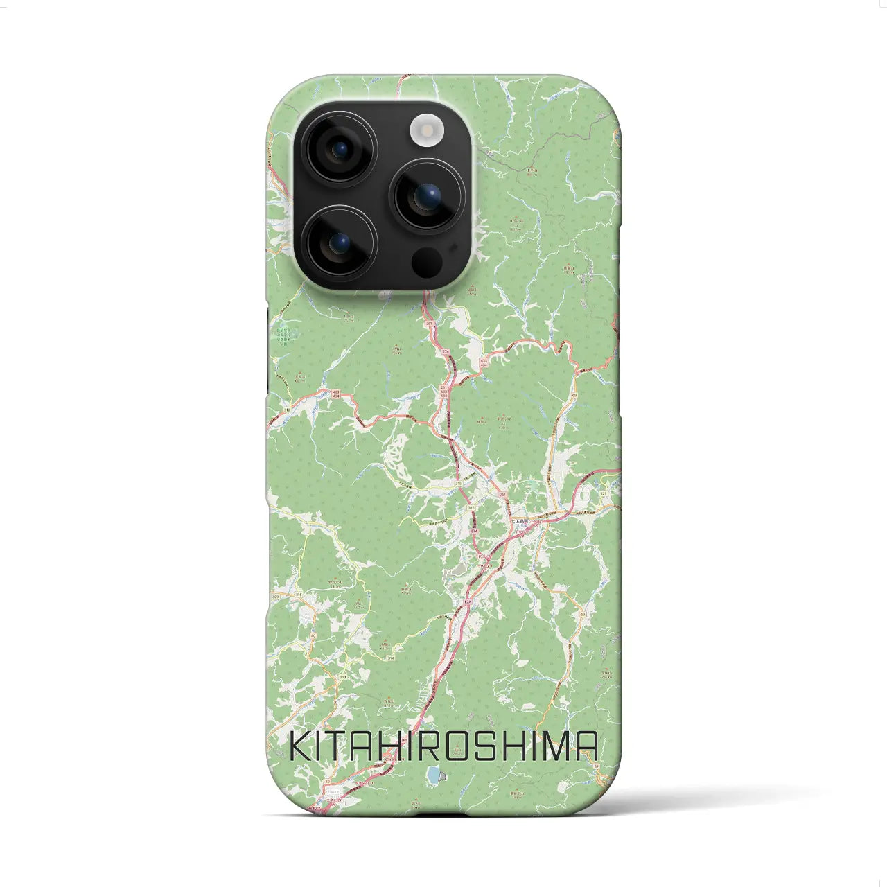 【北広島（広島県）】地図柄iPhoneケース（バックカバータイプ）