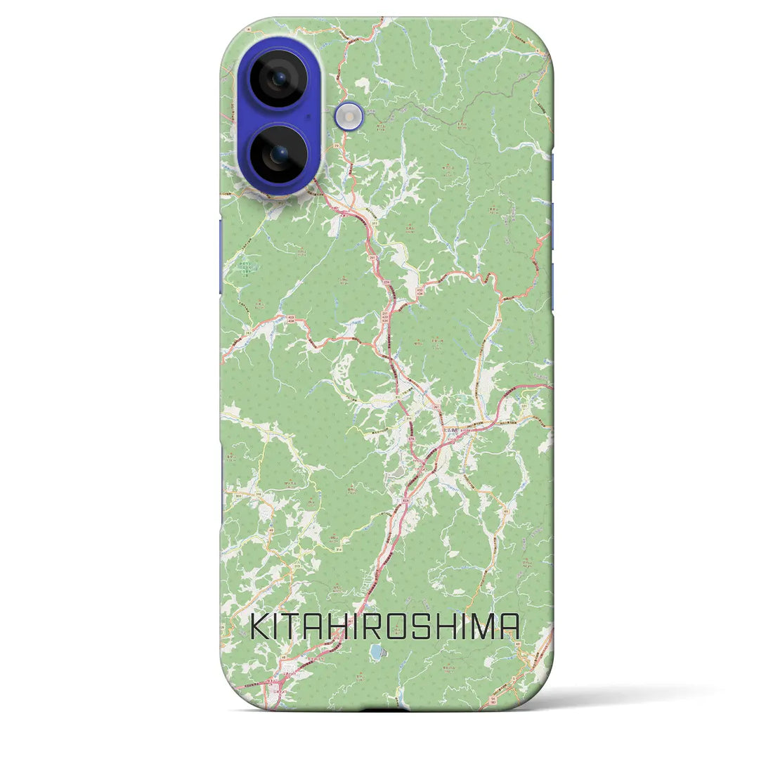 【北広島(広島県)】地図柄iPhoneケース(バックカバータイプ)ナチュラル・iPhone 16 Pro Max 用