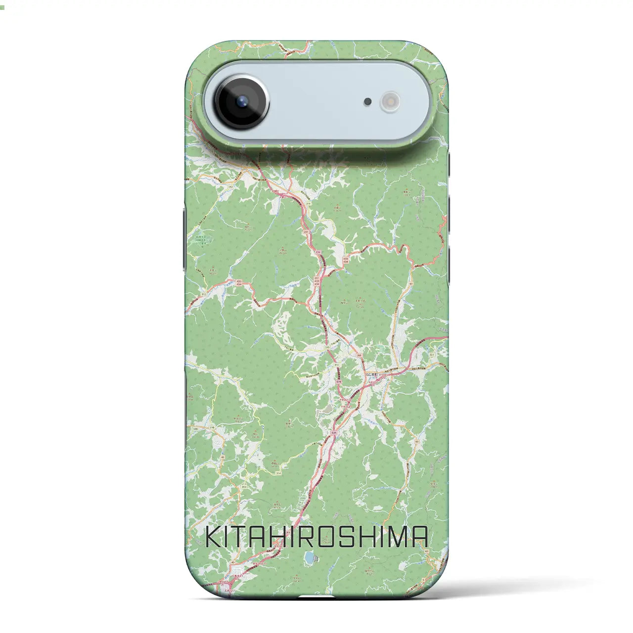 【北広島（広島県）】地図柄iPhoneケース（バックカバータイプ）ナチュラル・iPhone 17 Pro Max 用