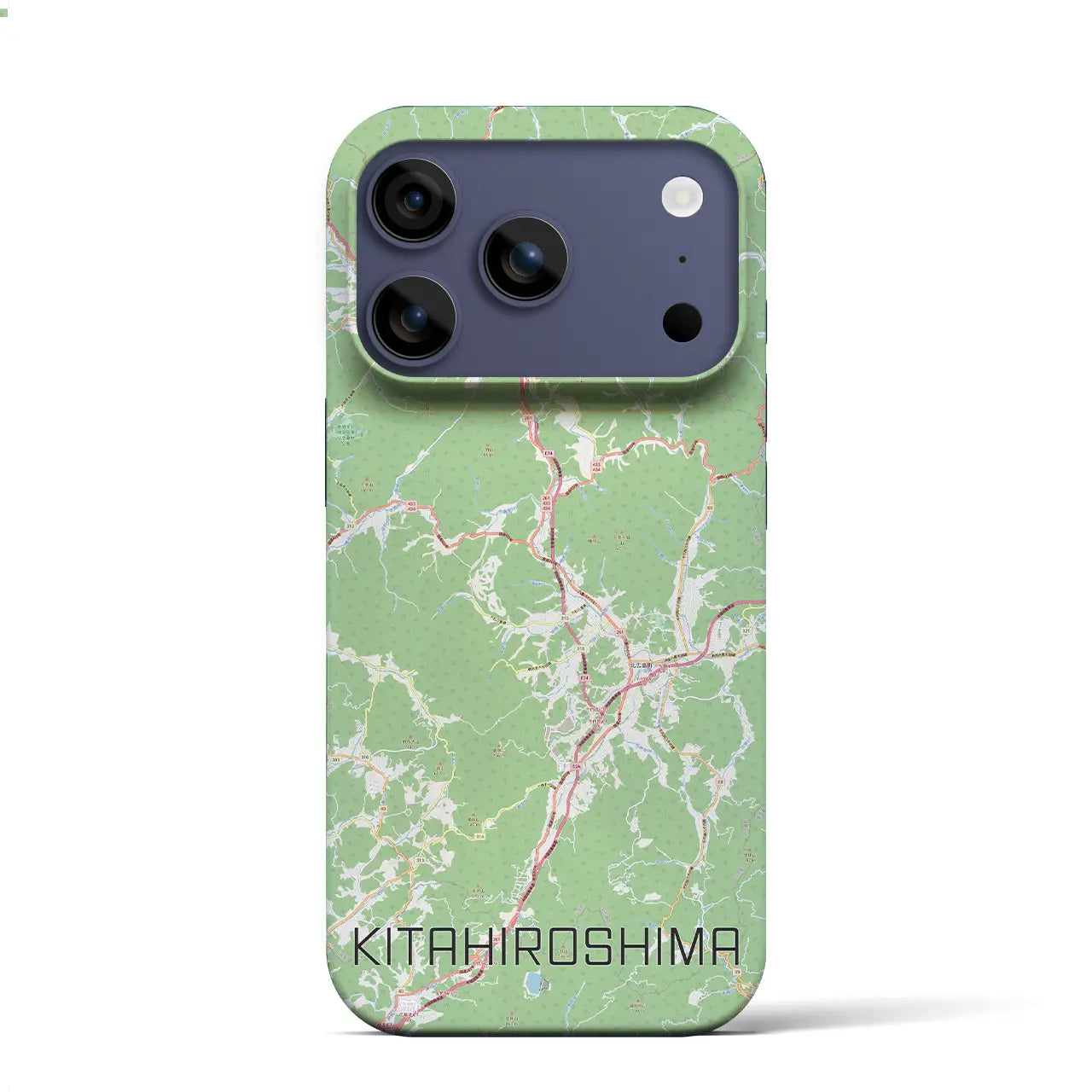 【北広島（広島県）】地図柄iPhoneケース（バックカバータイプ）