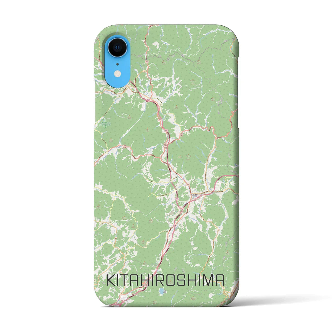 【北広島（広島県）】地図柄iPhoneケース（バックカバータイプ）