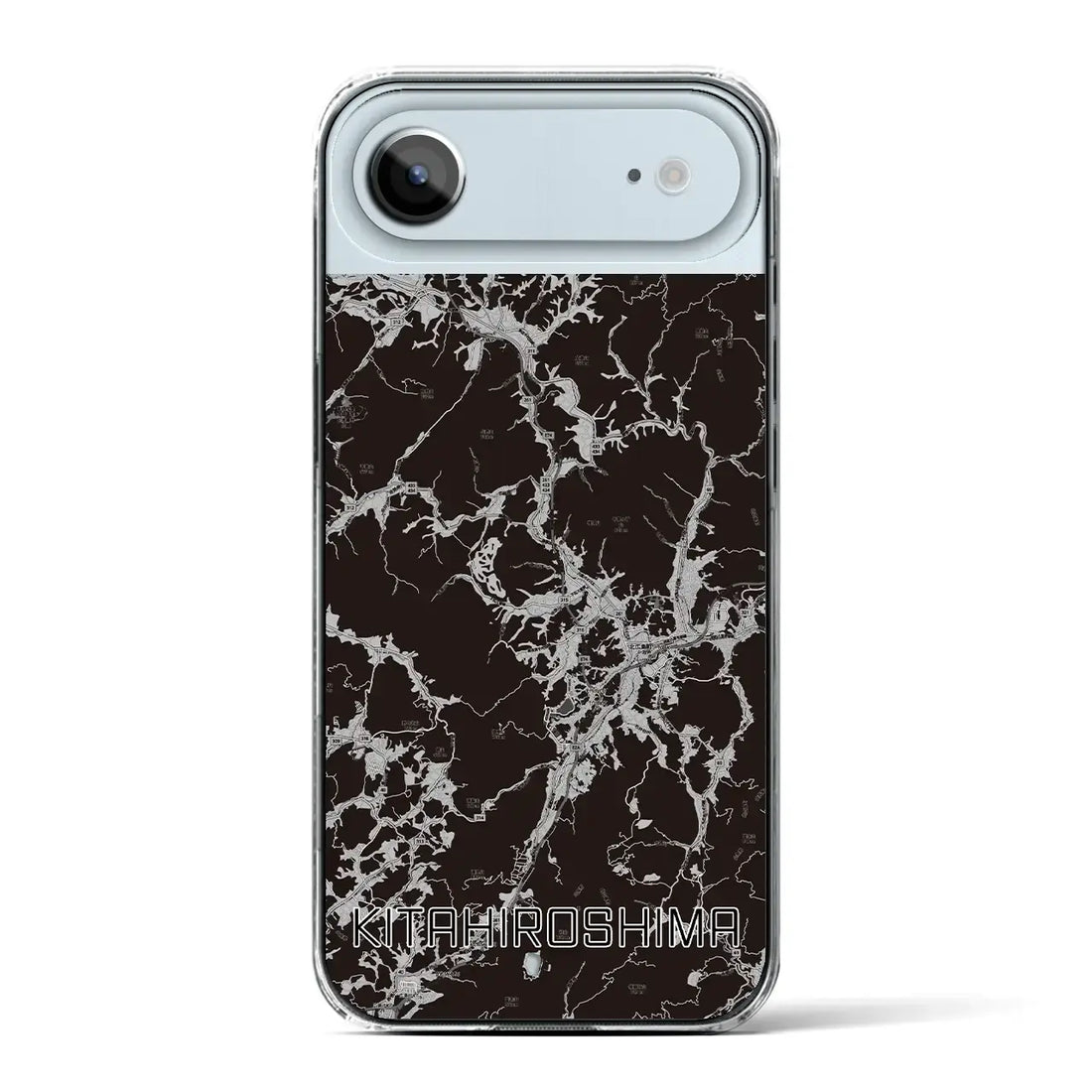【北広島（広島県）】地図柄iPhoneケース（クリアタイプ）モノトーン・iPhone 17 Pro Max 用