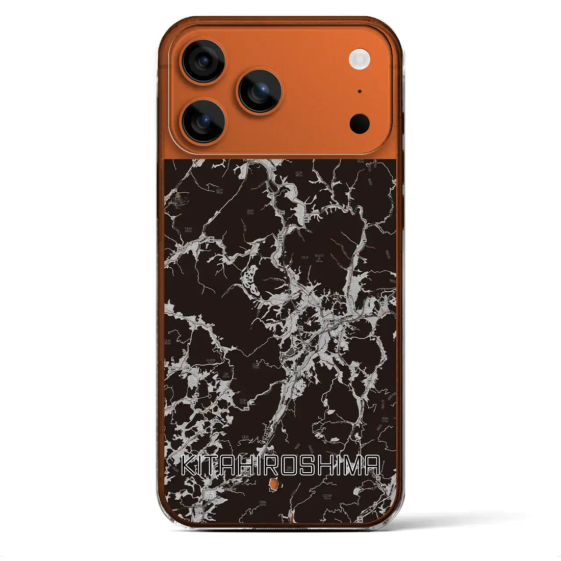 【北広島(広島県)】地図柄iPhoneケース(クリアタイプ)