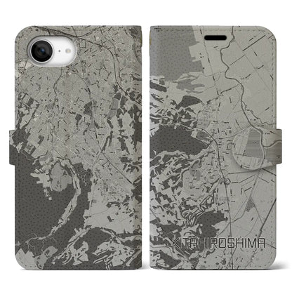 【北広島（広島県）】地図柄iPhoneケース（手帳タイプ）