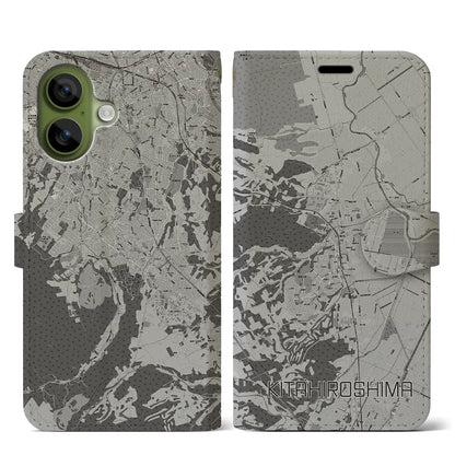 【北広島（広島県）】地図柄iPhoneケース（手帳タイプ）