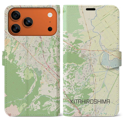 【北広島（広島県）】地図柄iPhoneケース（手帳タイプ）