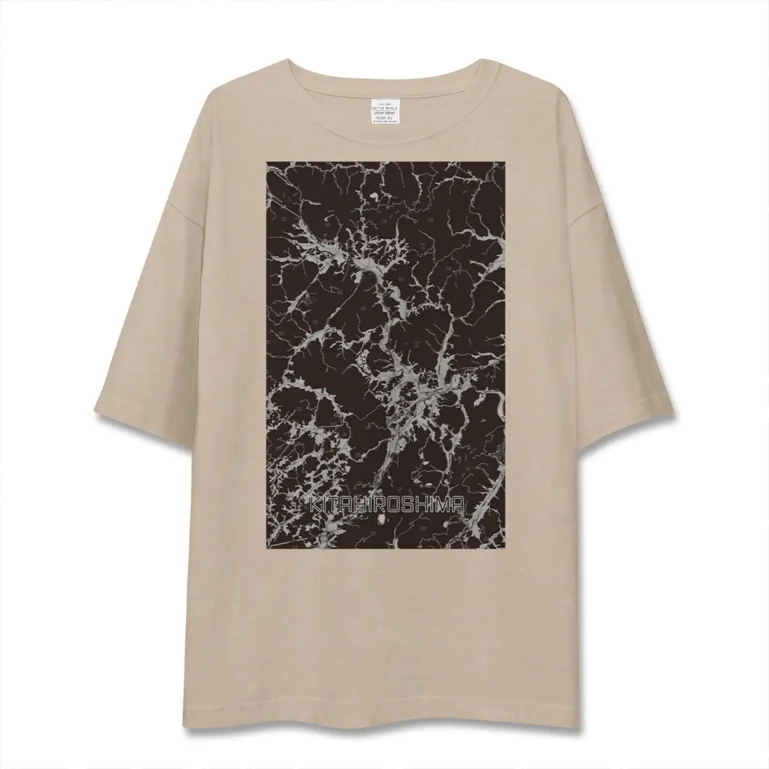 【北広島（広島県）（広島県）】地図柄ビッグシルエットTシャツ