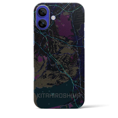 【北広島2（北海道）】地図柄iPhoneケース（バックカバータイプ）