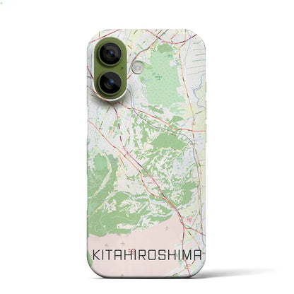 【北広島2（北海道）】地図柄iPhoneケース（バックカバータイプ）