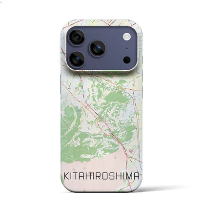 【北広島2（北海道）】地図柄iPhoneケース（バックカバータイプ）