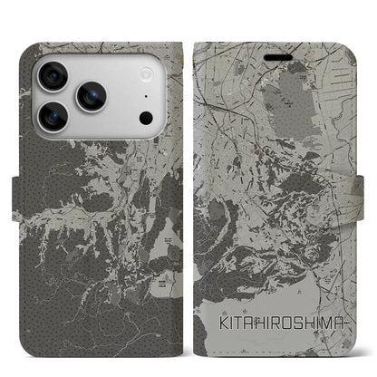 【北広島2（北海道）】地図柄iPhoneケース（手帳タイプ）