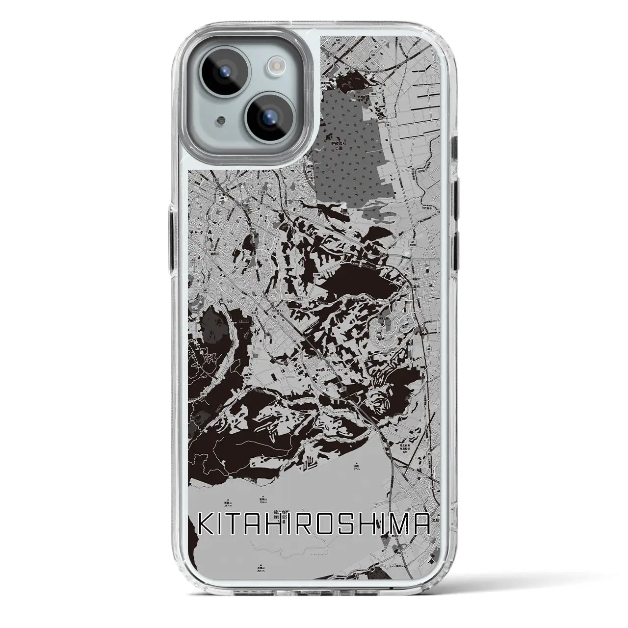【北広島2（北海道）】地図柄iPhoneケース（MagSafeタイプ）