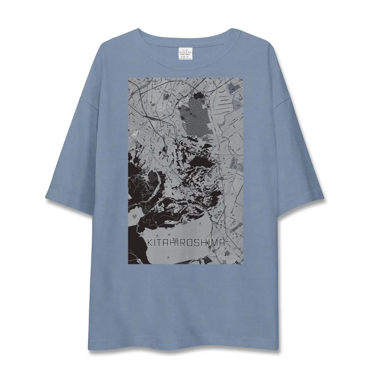 【北広島2（北海道）】地図柄ビッグシルエットTシャツ
