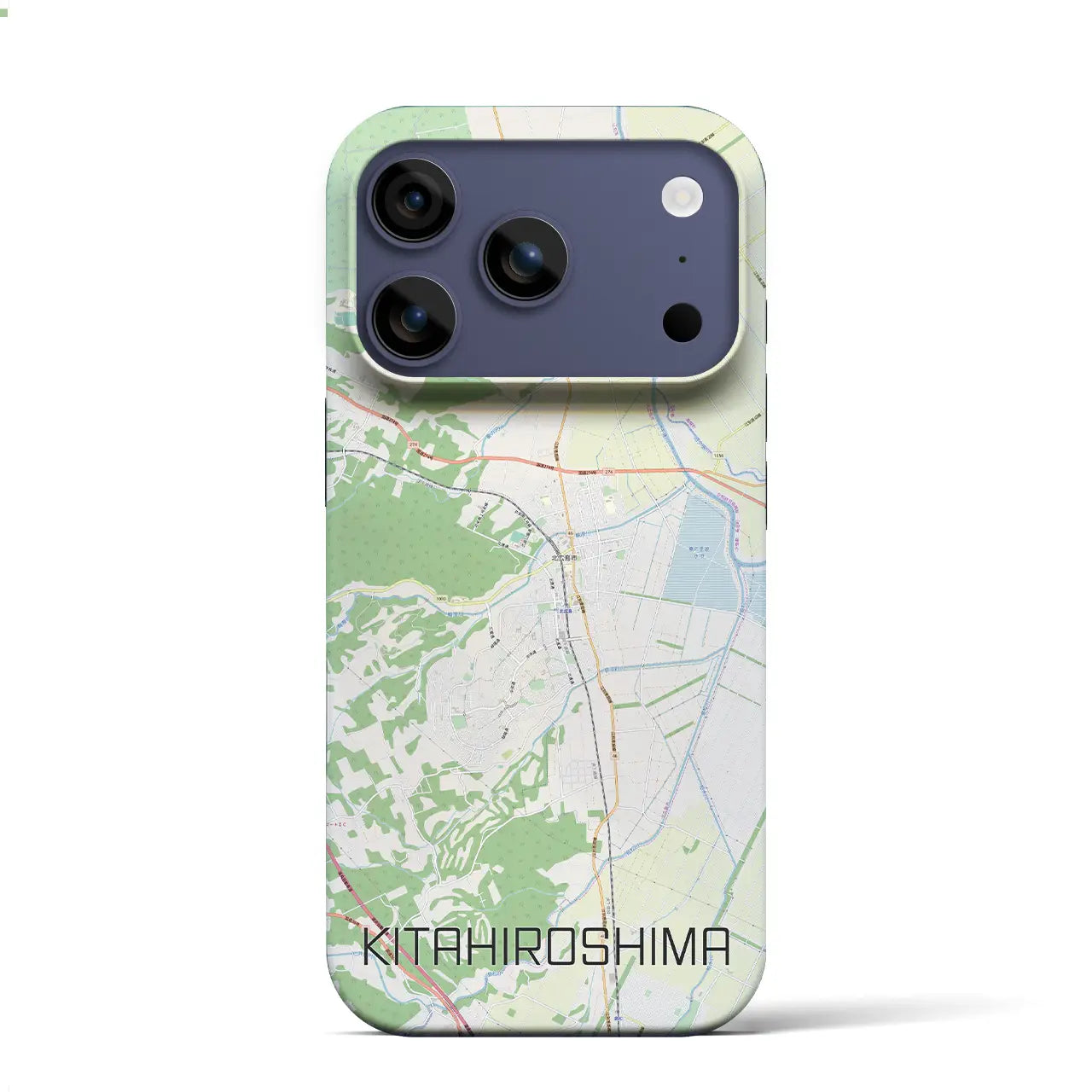 【北広島（北海道）】地図柄iPhoneケース（バックカバータイプ）