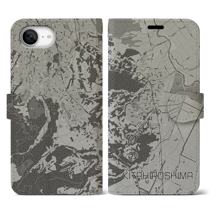 【北広島（北海道）】地図柄iPhoneケース（手帳タイプ）