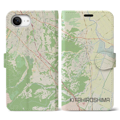 【北広島（北海道）】地図柄iPhoneケース（手帳タイプ）